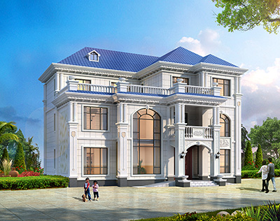 新款三层别墅设计图纸 带架空层BZ3592-简欧风格